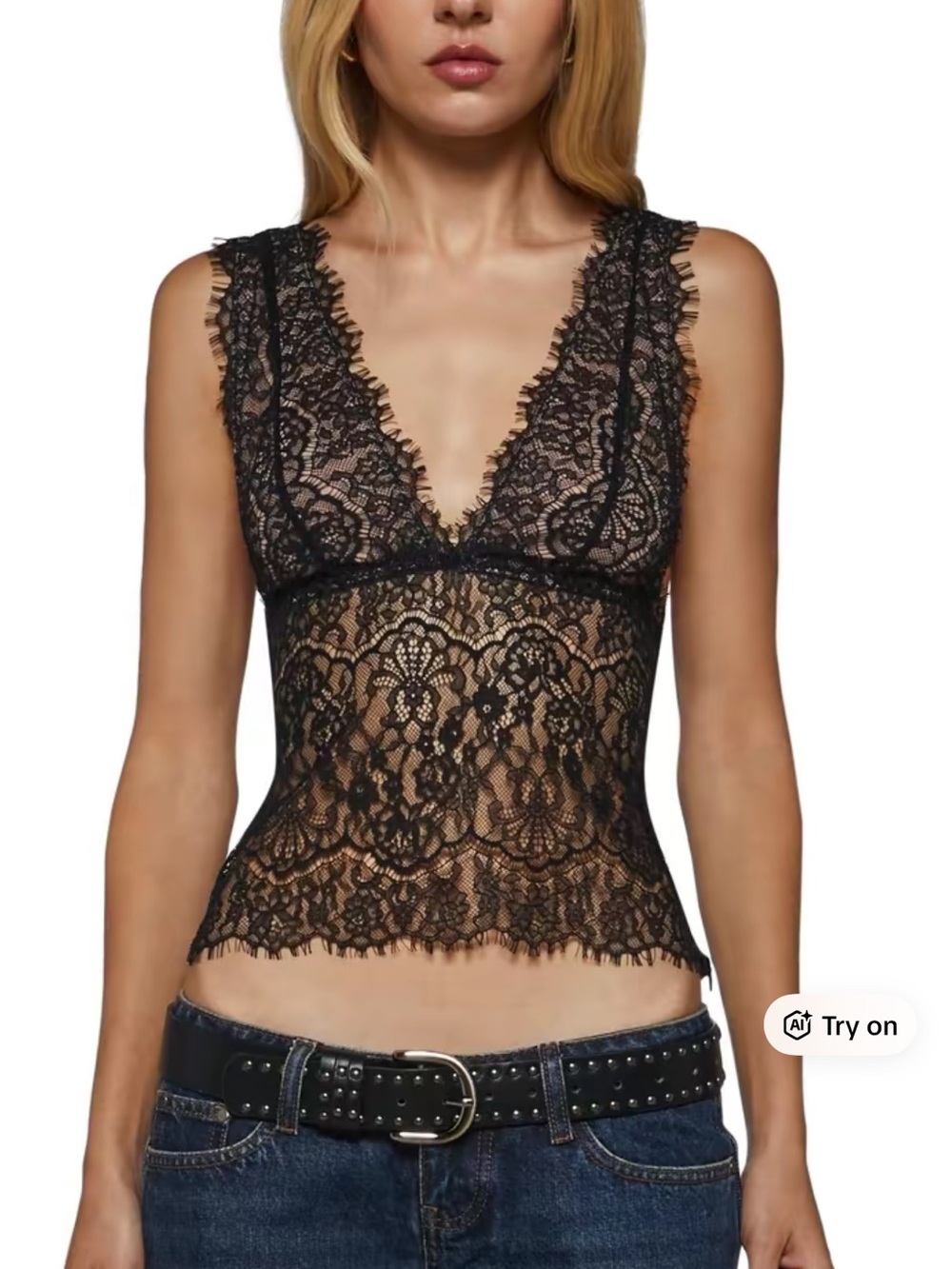 Dolls Kill Black Sheer Lace V-Neck Bandeau Top ISO!!!! Anyone selling this top??